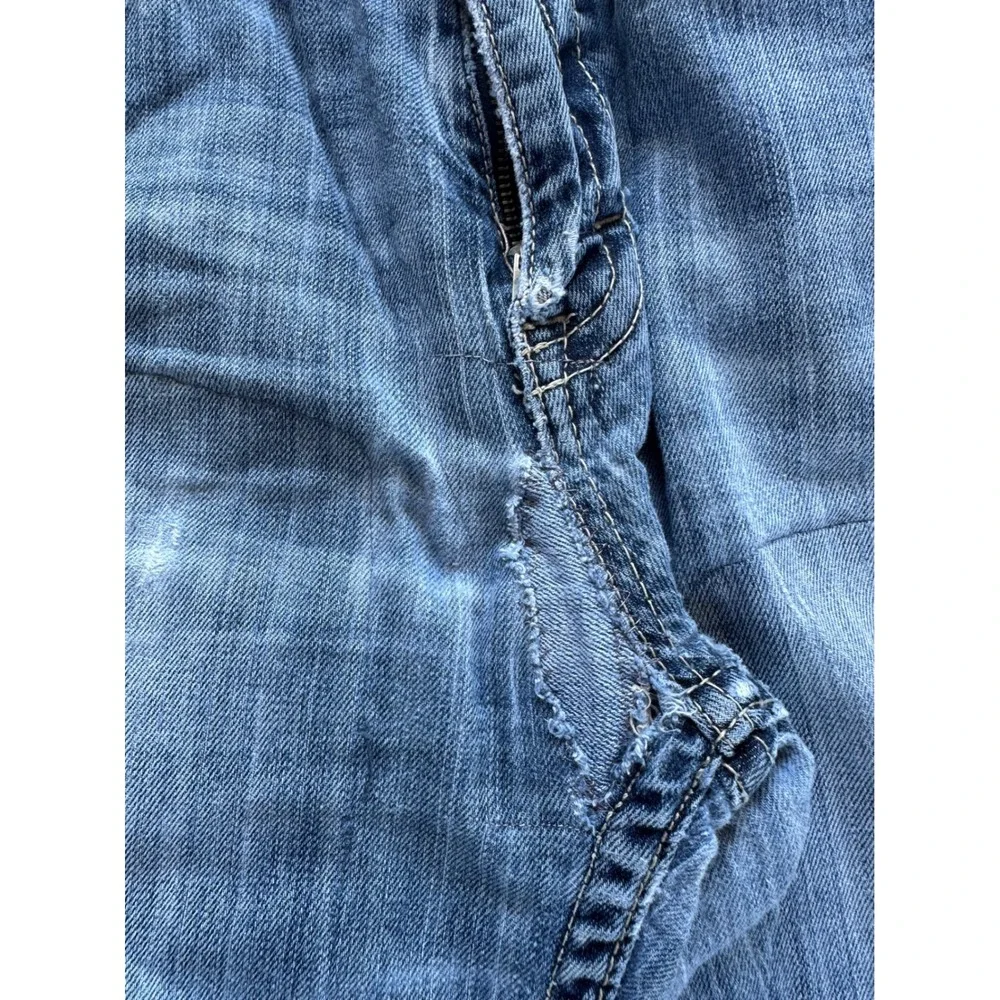 BKE Tyler Straight Leg Distressed Medium Wash Mens Denim Jeans 32R